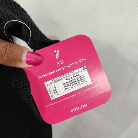 Isabel Maternity by Ingrid Isabel Ribbed Knit Dress Women Size XS Turtleneck NEW - Picture 7 of 7